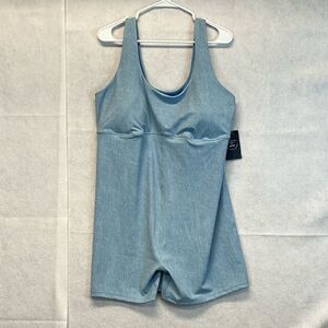 NWT OFFLINE AERIE Athletic Romper Women's 2XL Blue Sleeveless Lined Scoop Neck